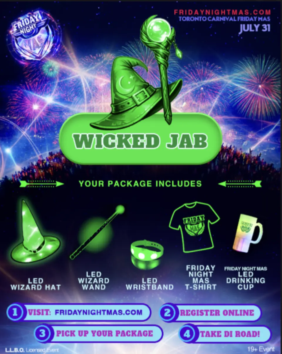 Wicked Jab- Friday Night MAS flyer or graphic.